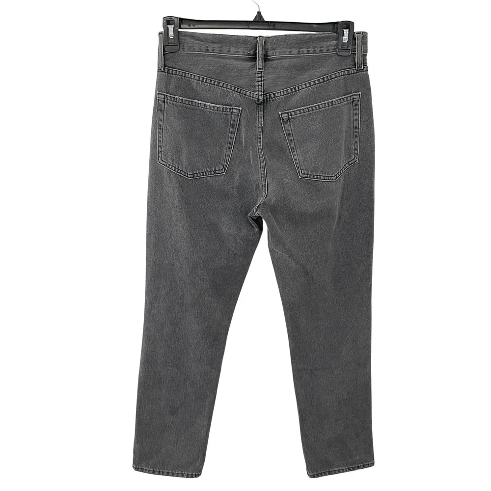 FRAME Basque‎ Rips Black Sequin Distressed Jeans Size 26 Denim High Rise Crop - Picture 3 of 9